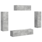 vidaXL TV-Schränk 5 pcs Beton Grau