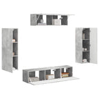 vidaXL TV-Schränk 5 pcs Beton Grau