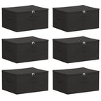 vidaXL Aufbewahrungsbox 6 pcs Anthrazit 43 x 34 x 23 cm Vliesstoff