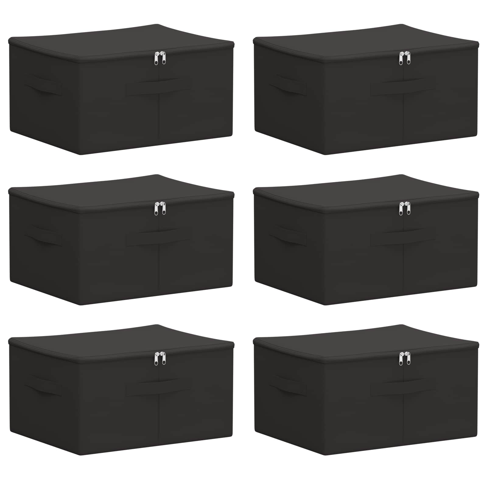 vidaXL Aufbewahrungsbox 6 pcs Anthrazit 43 x 34 x 23 cm Vliesstoff