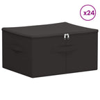 vidaXL Aufbewahrungsbox 24 pcs Anthrazit 43 x 34 x 23 cm Vliesstoff