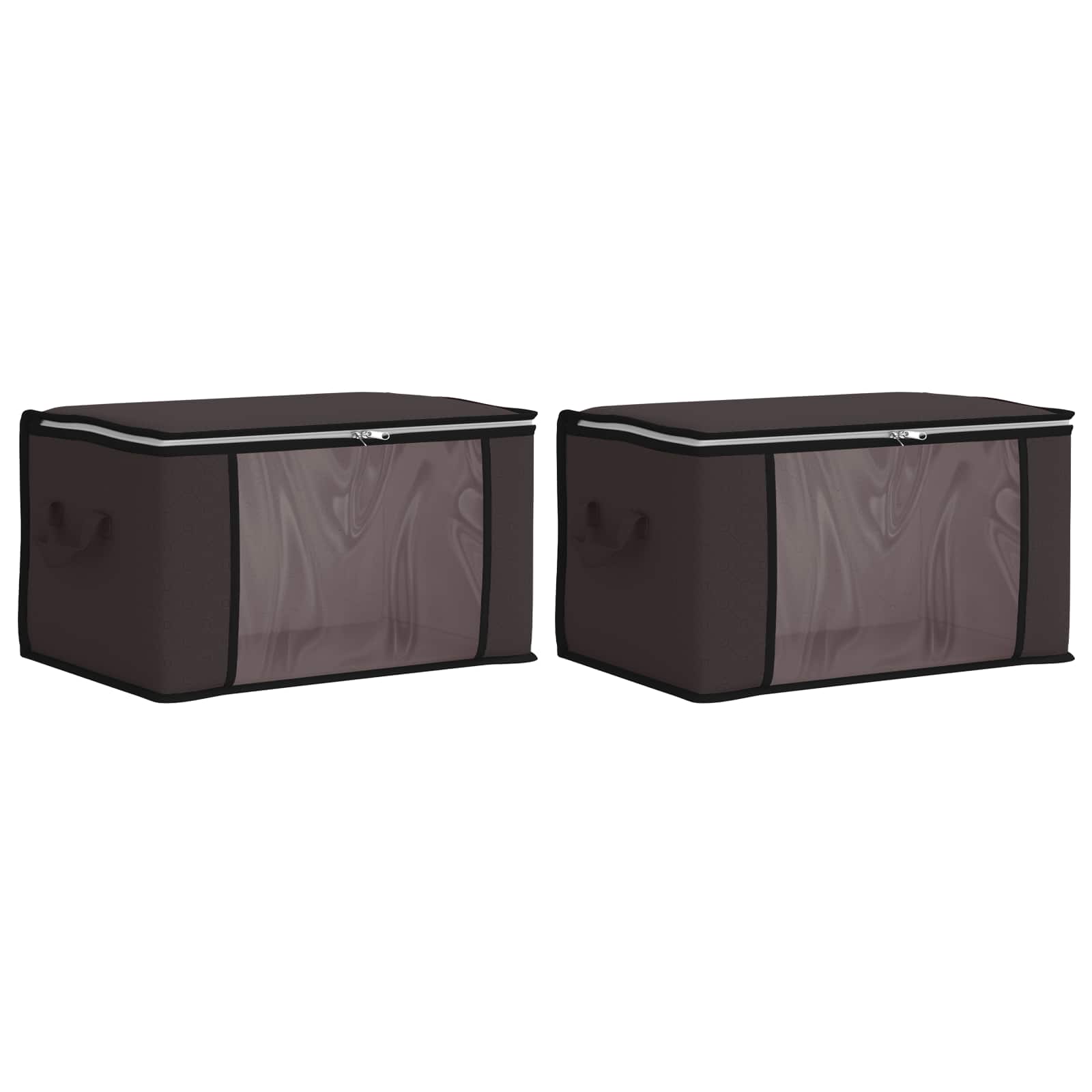 vidaXL Aufbewahrungsbox mit transparentem Seitenfenster 2 pcs