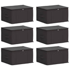 vidaXL Aufbewahrungsbox mit transparentem Oberfenster 6 pcs Anthrazit