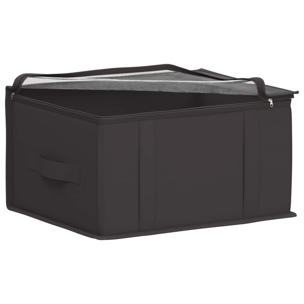 vidaXL Aufbewahrungsbox mit transparentem Oberfenster 6 pcs Anthrazit