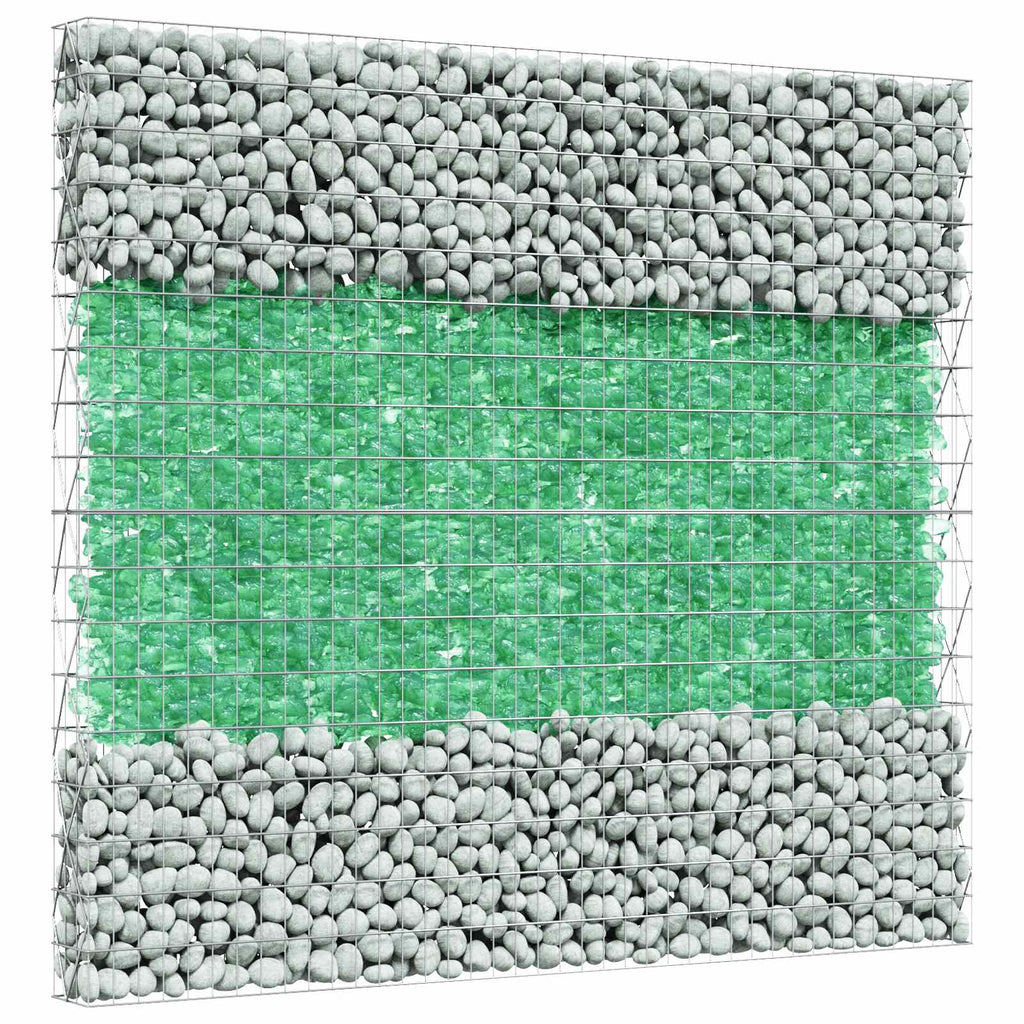 vidaXL Gartensteine Hellgrün 12 cm Glas