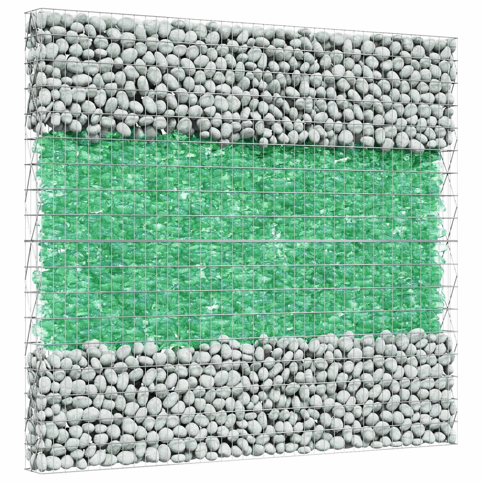 vidaXL Gartensteine Hellgrün 12 cm Glas