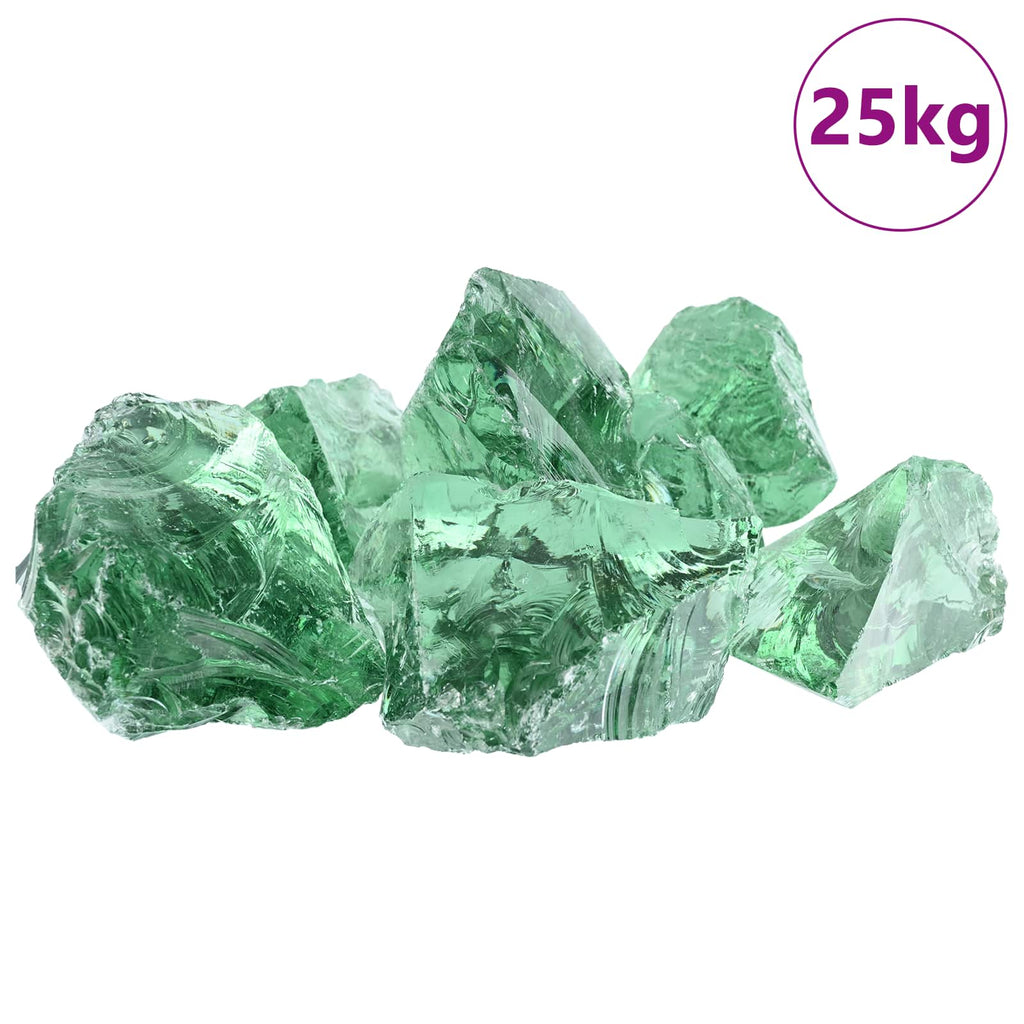 vidaXL Gartensteine Hellgrün 12 cm Glas