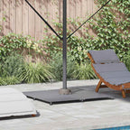 vidaXL Sonnenschirmständer Dunkelgrau Holzlook 100 x 100 x 4 cm Stahl