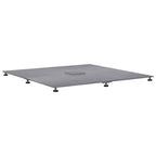vidaXL Sonnenschirmständer Dunkelgrau Holzlook 100 x 100 x 4 cm Stahl