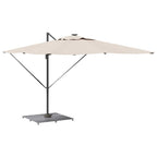 vidaXL Sonnenschirmständer Dunkelgrau Holzlook 100 x 100 x 4 cm Stahl