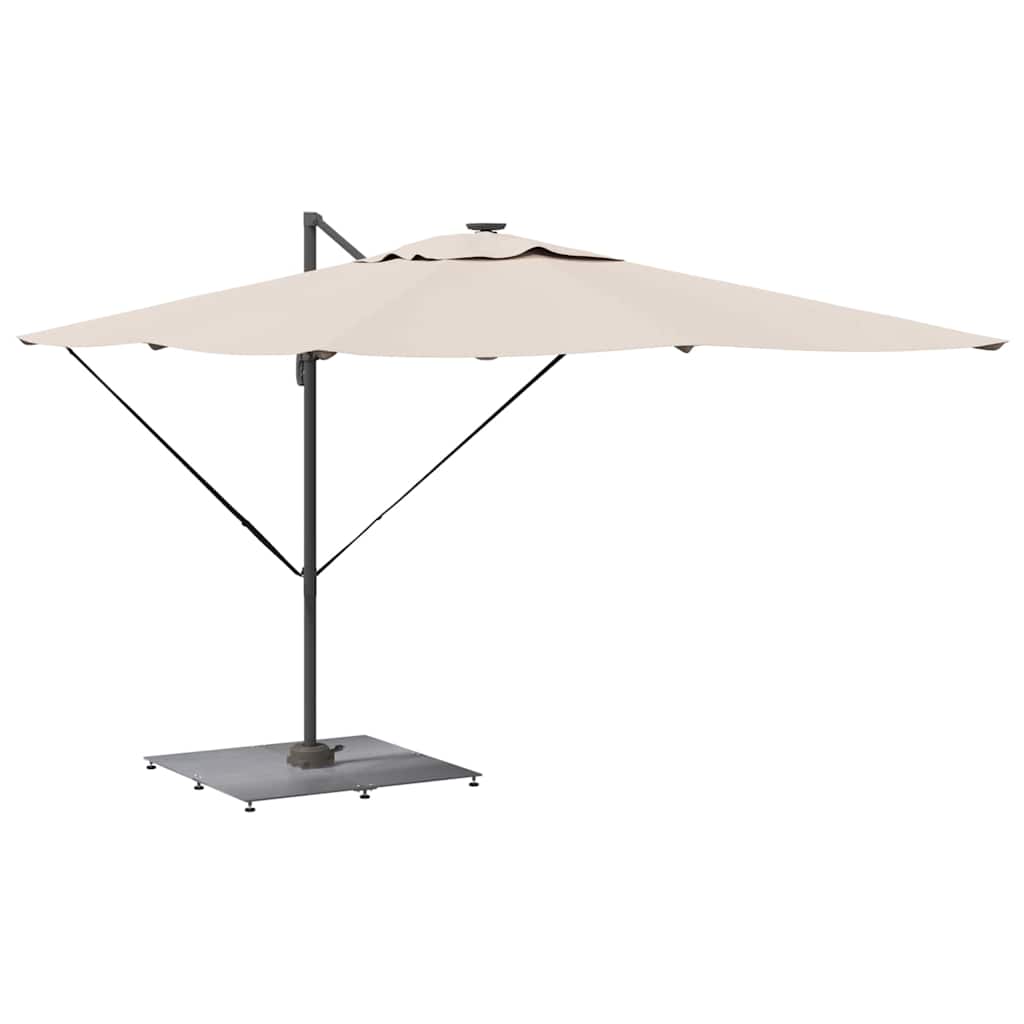 vidaXL Sonnenschirmständer Dunkelgrau Holzlook 100 x 100 x 4 cm Stahl