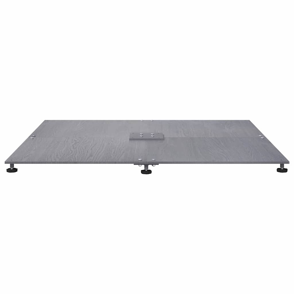 vidaXL Sonnenschirmständer Dunkelgrau Holzlook 100 x 100 x 4 cm Stahl