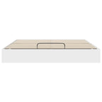 vidaXL Ottoman Bettgestell Weiß 203 x 180 x 25 cm Holzwerkstoff