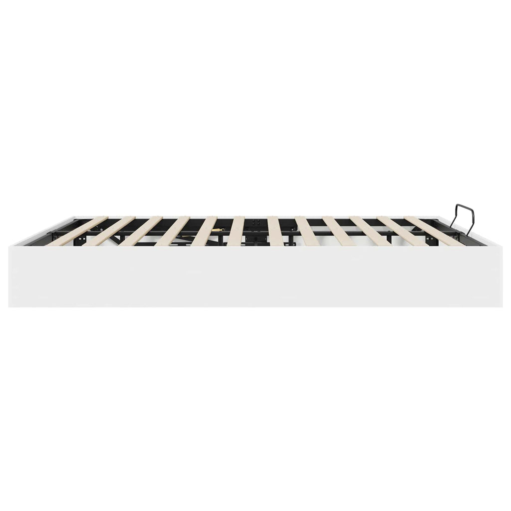 vidaXL Ottoman Bettgestell Weiß 203 x 180 x 25 cm Holzwerkstoff