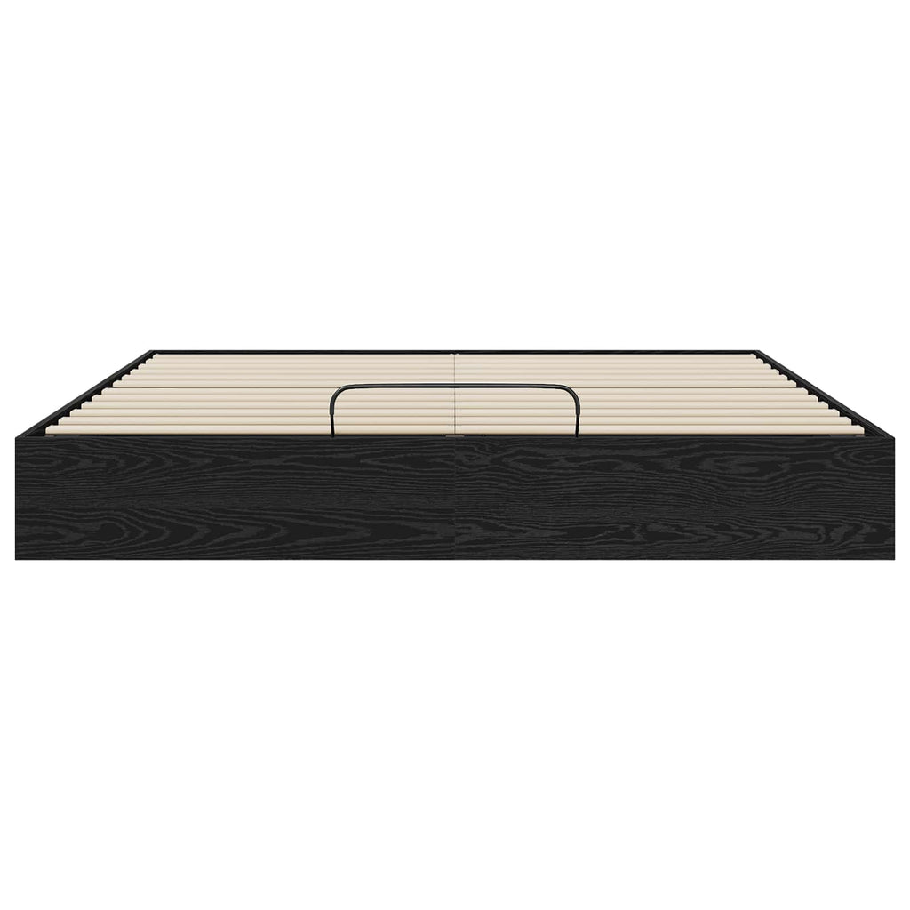 vidaXL Ottoman Bettgestell Schwarze Eiche 203 x 180 x 25 cm