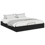 vidaXL Ottoman Bettgestell Schwarze Eiche 203 x 180 x 25 cm