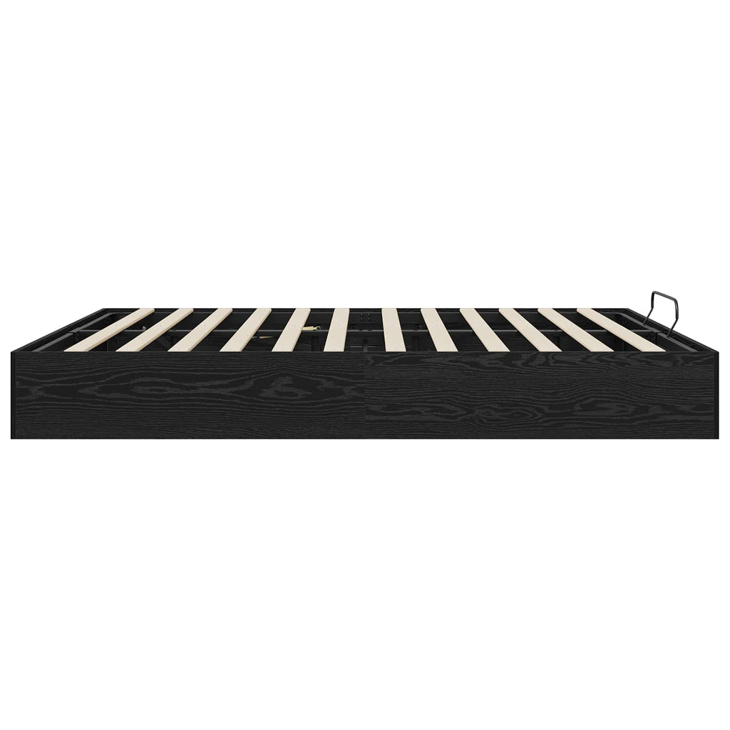 vidaXL Ottoman Bettgestell Schwarze Eiche 203 x 180 x 25 cm