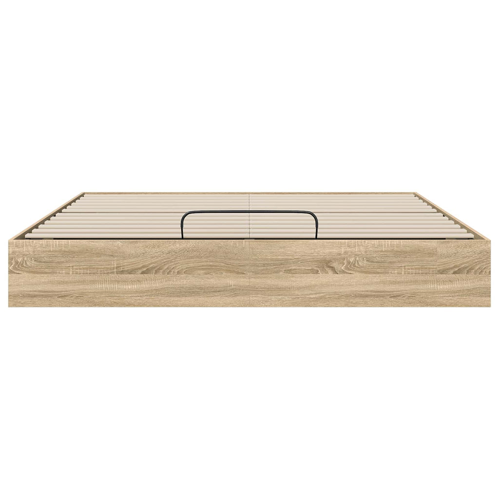 vidaXL Ottoman Bettgestell mit Speicher Sonoma-Eiche 203 x 180 x 25 cm