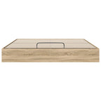vidaXL Ottoman Bettgestell mit Speicher Sonoma-Eiche 203 x 180 x 25 cm