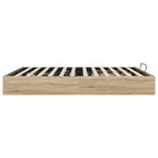 vidaXL Ottoman Bettgestell mit Speicher Sonoma-Eiche 203 x 180 x 25 cm