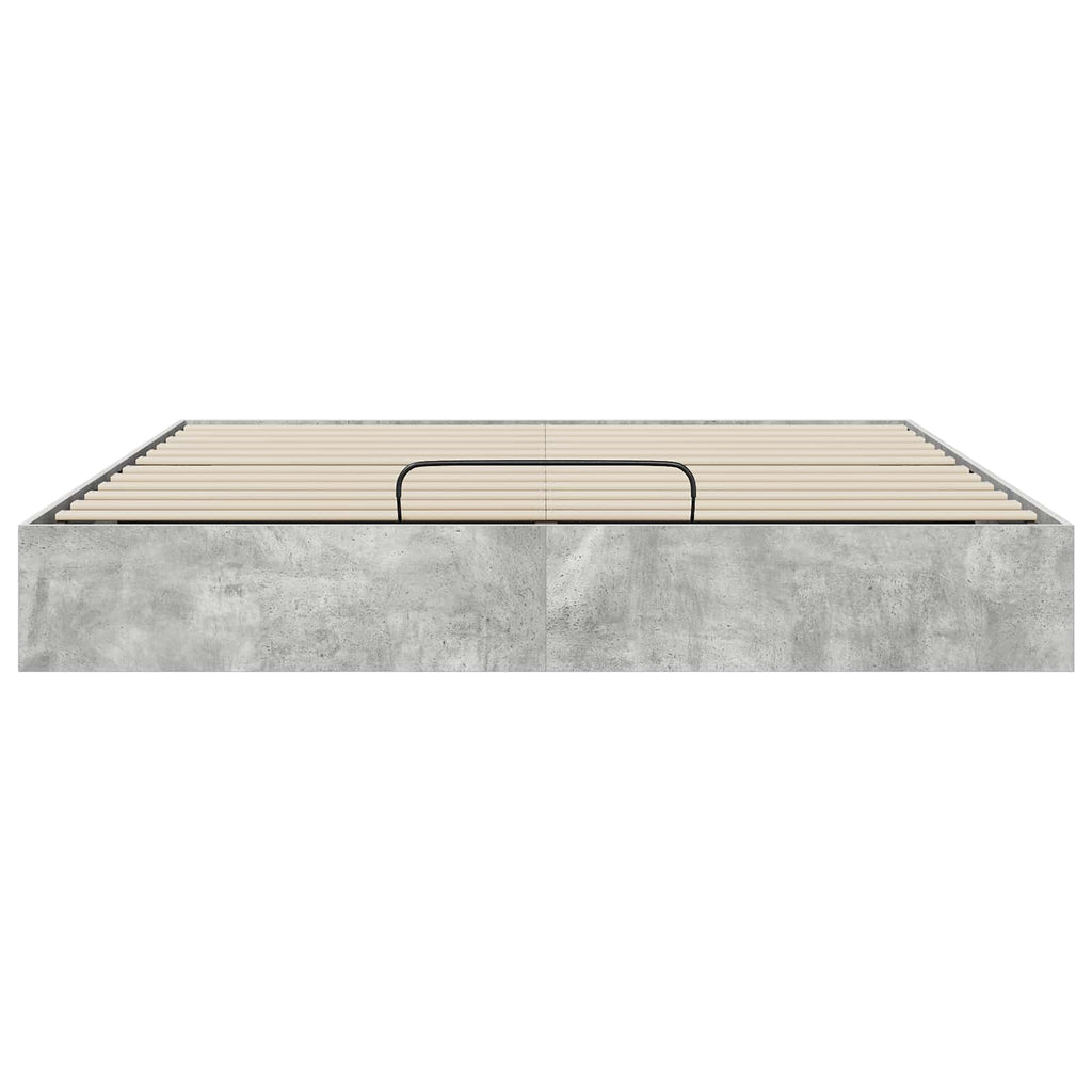vidaXL Ottoman Bettgestell Beton 203 x 180 x 25 cm Holzwerkstoff