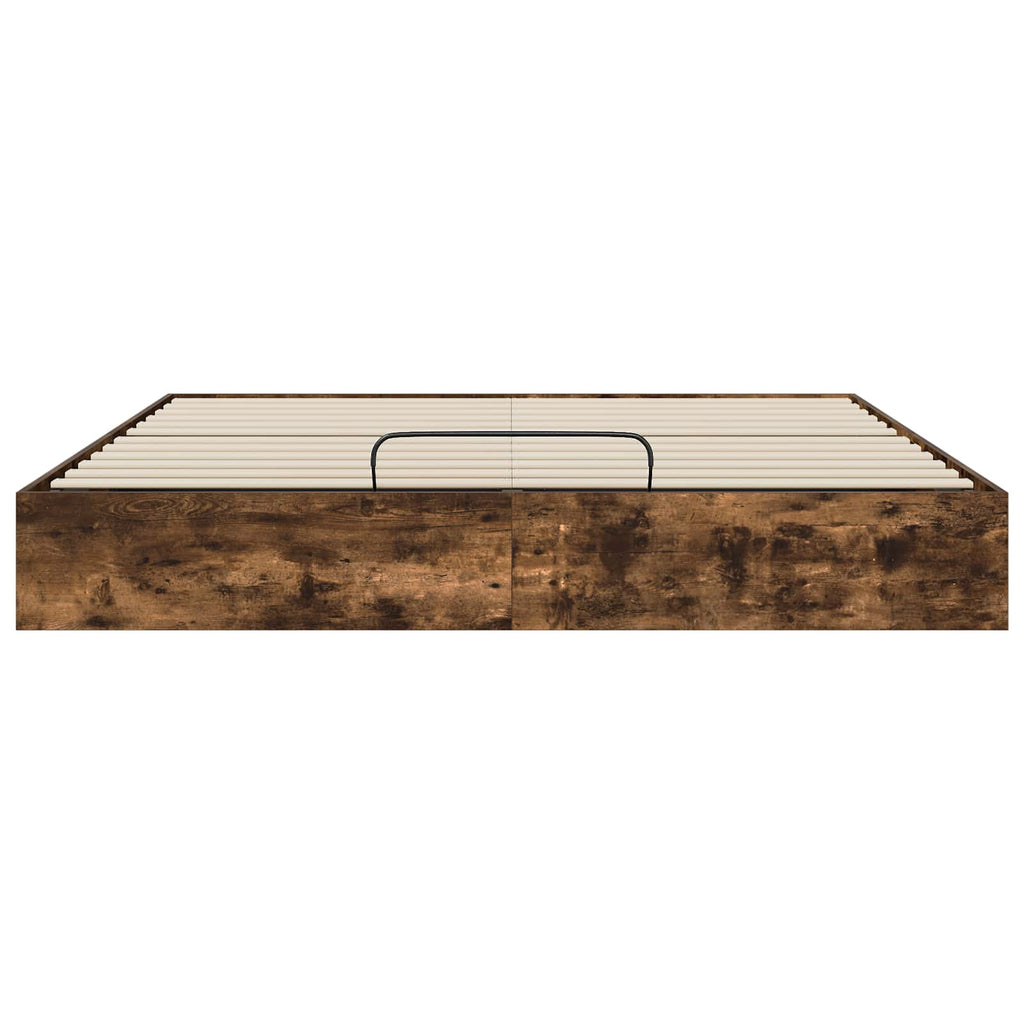 vidaXL Ottoman Bettgestell Geräucherte Eiche 203 x 180 x 25 cm