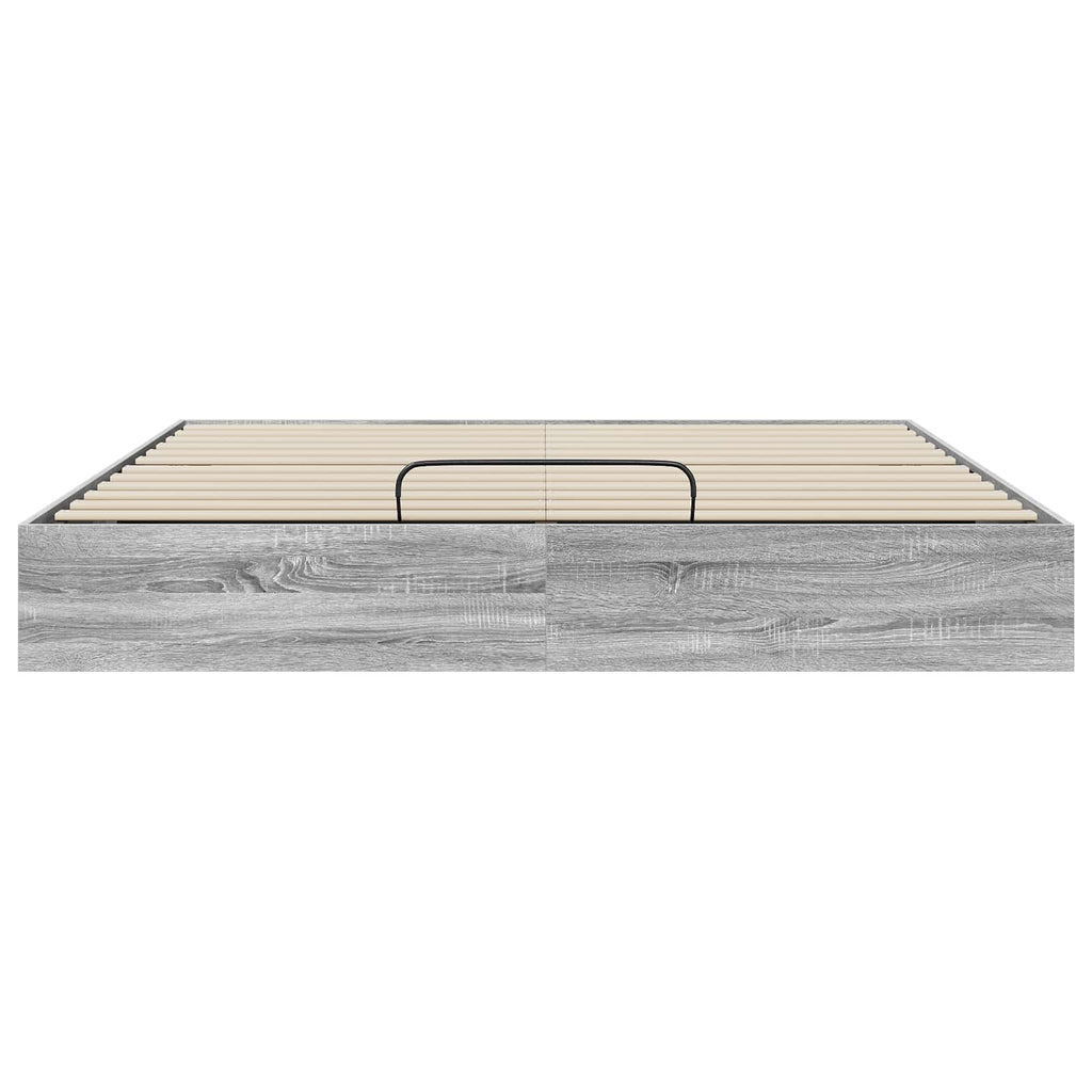 vidaXL Ottoman Bettgestell Graues Sonoma 203 x 180 x 25 cm