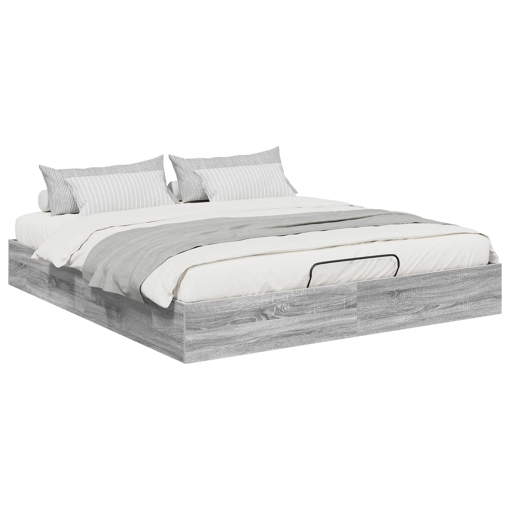 vidaXL Ottoman Bettgestell Graues Sonoma 203 x 180 x 25 cm