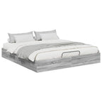 vidaXL Ottoman Bettgestell Graues Sonoma 203 x 180 x 25 cm