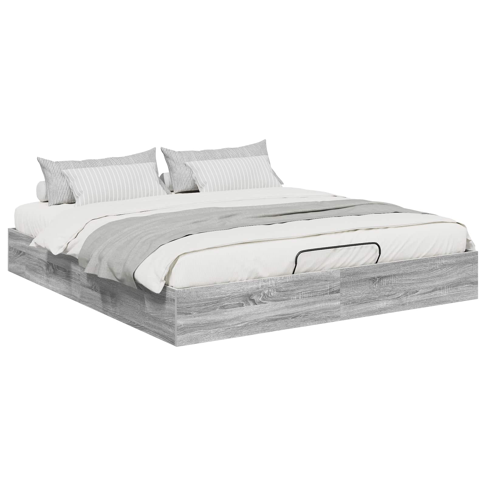 vidaXL Ottoman Bettgestell Graues Sonoma 203 x 180 x 25 cm