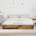 vidaXL Ottoman Bettgestell Altholz 203 x 180 x 25 cm Holzwerkstoff