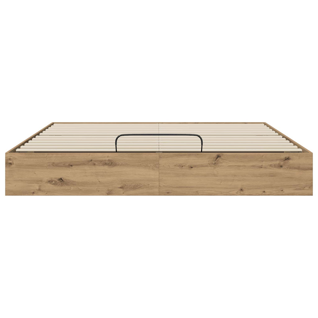 vidaXL Ottoman Bettgestell Kunsthandwerk Eiche 203 x 180 x 25 cm