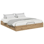 vidaXL Ottoman Bettgestell Kunsthandwerk Eiche 203 x 180 x 25 cm
