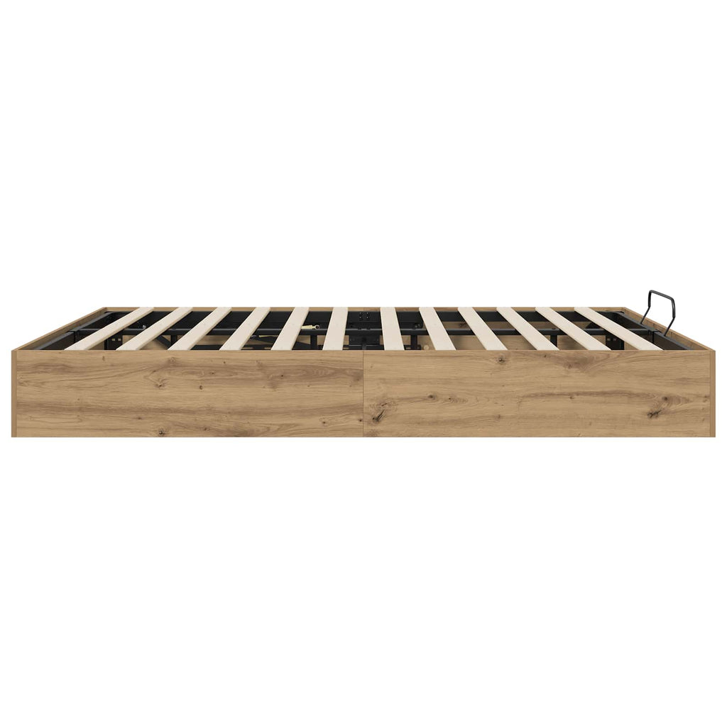 vidaXL Ottoman Bettgestell Kunsthandwerk Eiche 203 x 180 x 25 cm