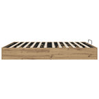 vidaXL Ottoman Bettgestell Kunsthandwerk Eiche 203 x 180 x 25 cm