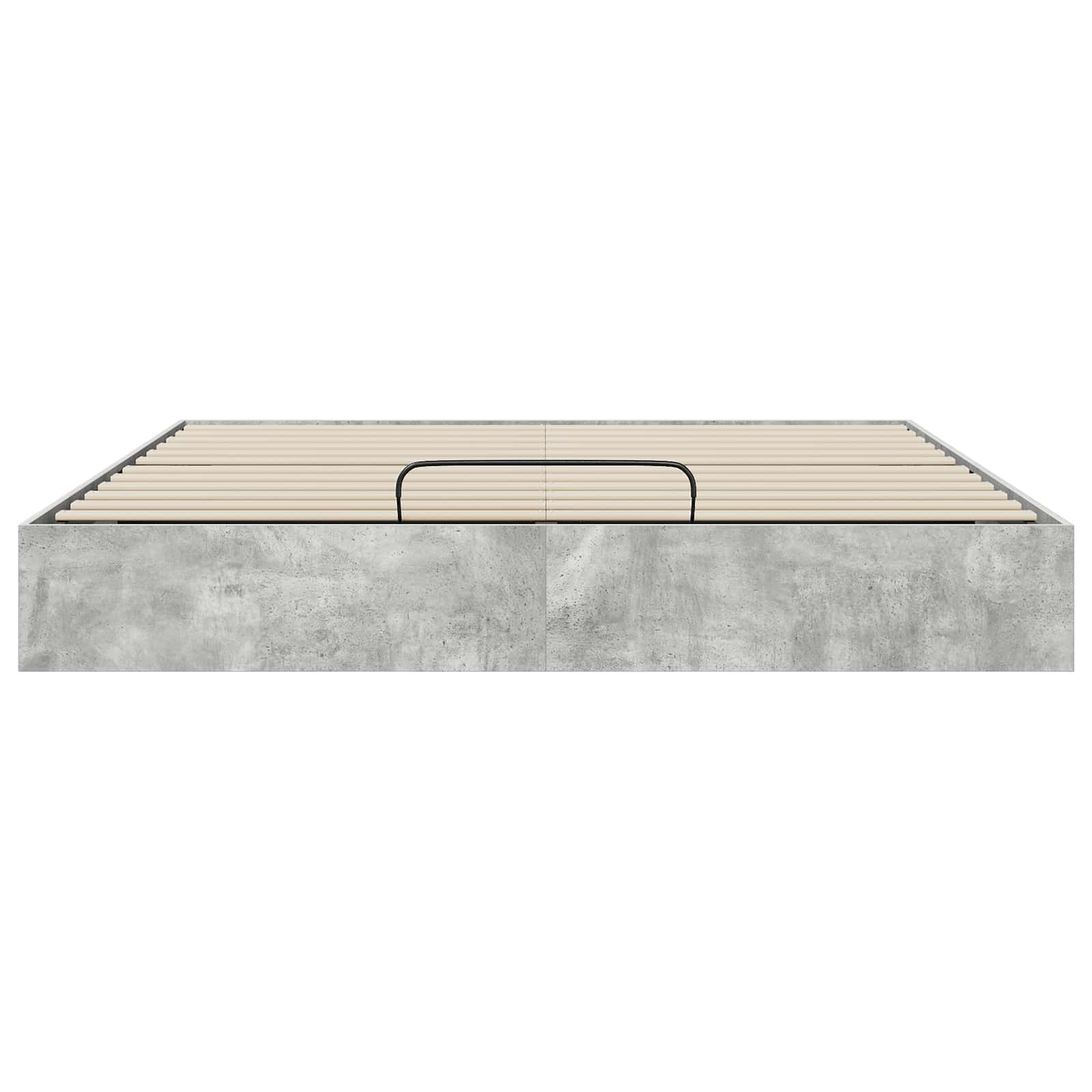 vidaXL Ottoman Bettgestell Betongrau 160 x 200 cm Holzwerkstoff