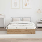 vidaXL Ottoman Bettgestell Artisan-Eiche 150 x 200 cm Holzwerkstoff