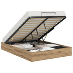 vidaXL Ottoman Bettgestell Artisan-Eiche 150 x 200 cm Holzwerkstoff