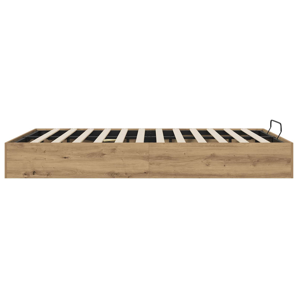 vidaXL Ottoman Bettgestell Artisan-Eiche 150 x 200 cm Holzwerkstoff
