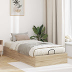 vidaXL Ottoman Bettgestell Sonoma-Eiche 203 x 90 x 25 cm Holzwerkstoff