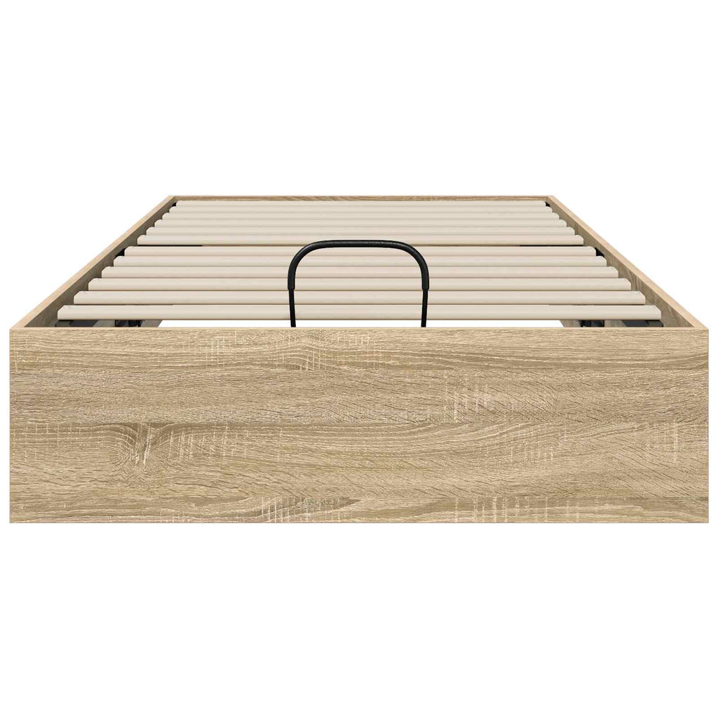 vidaXL Ottoman Bettgestell Sonoma-Eiche 203 x 90 x 25 cm Holzwerkstoff