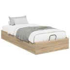 vidaXL Ottoman Bettgestell Sonoma-Eiche 203 x 90 x 25 cm Holzwerkstoff