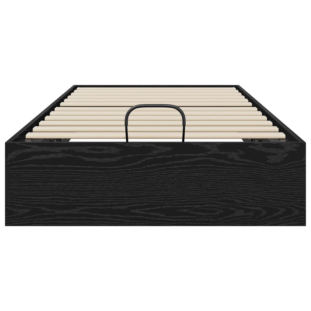 vidaXL Ottoman Bettgestell Schwarze Eiche 80,5 x 200 cm Holzwerkstoff