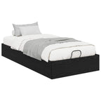 vidaXL Ottoman Bettgestell Schwarze Eiche 80,5 x 200 cm Holzwerkstoff