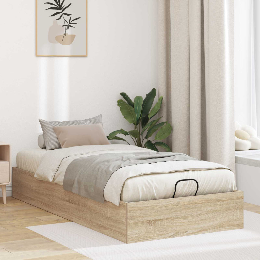 vidaXL Ottoman Bettgestell Sonoma-Eiche 203 x 80,5 x 25 cm