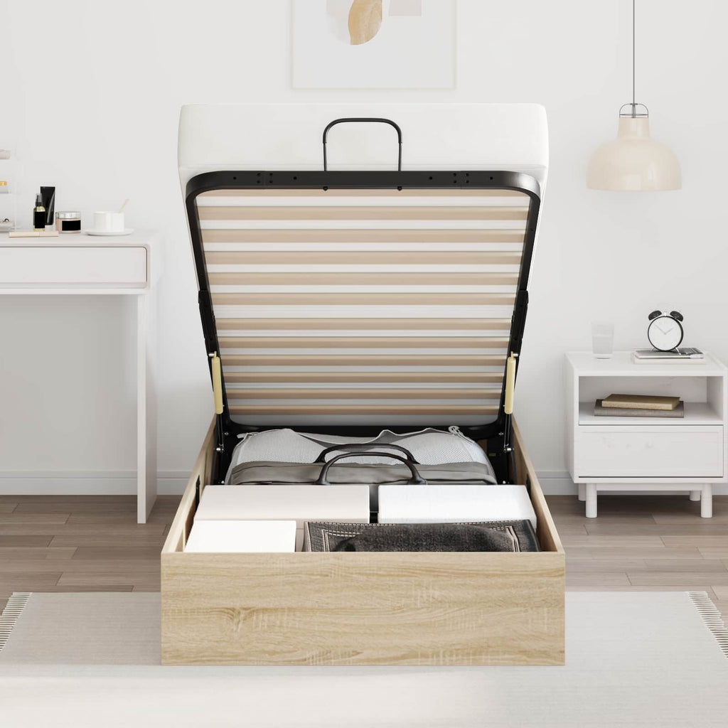 vidaXL Ottoman Bettgestell Sonoma-Eiche 203 x 80,5 x 25 cm