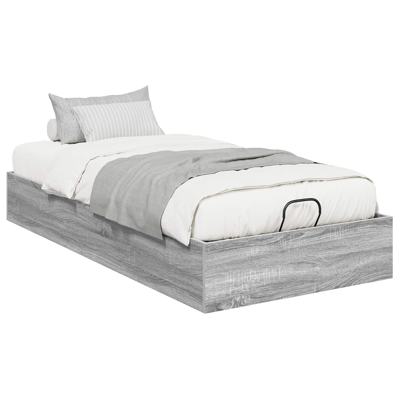vidaXL Ottoman Bettgestell Graues Sonoma 80,5 x 200 cm Holzwerkstoff