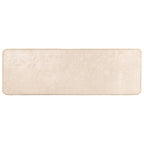 vidaXL Teppichläufer Uni MARSA Creme 50 x 100 cm Polyester und PVC