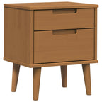vidaXL Nachttisch Karamell 40 x 35 x 48 cm Massives Kiefernholz