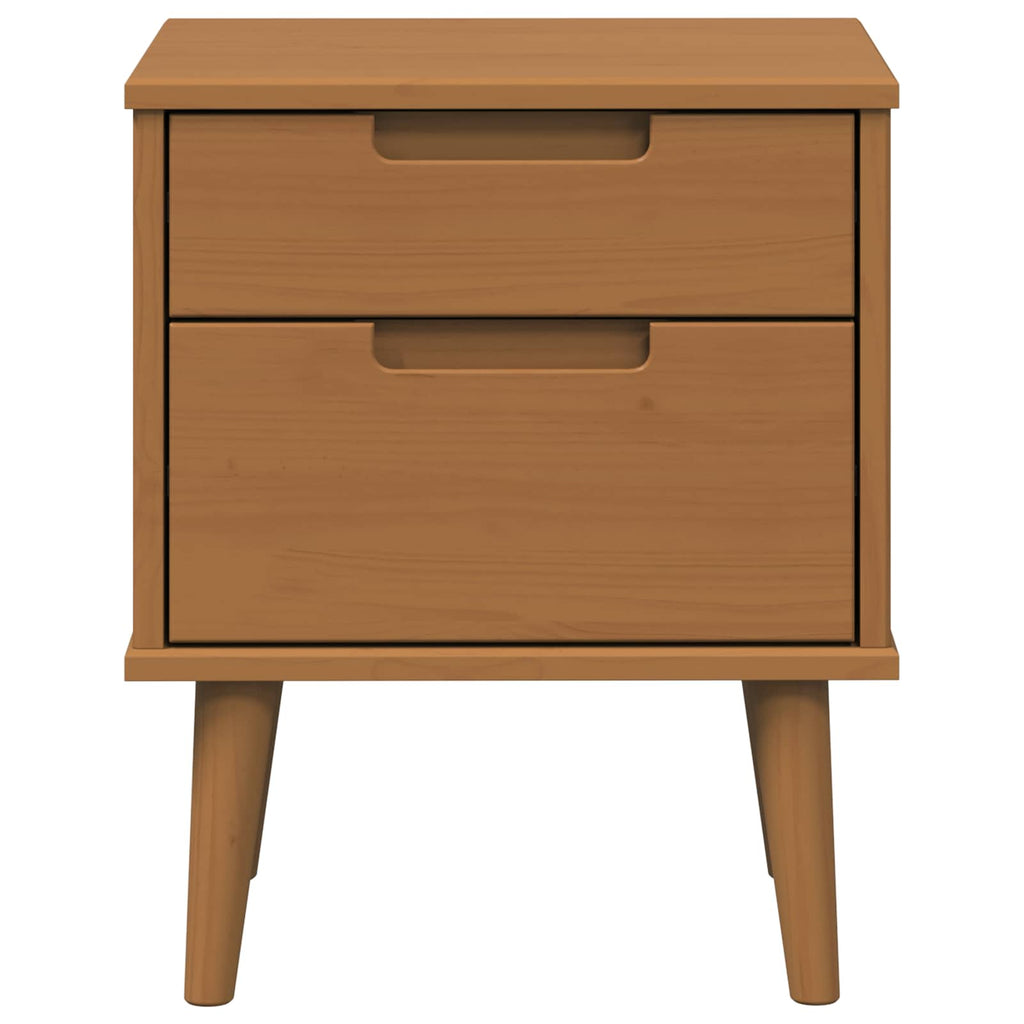 vidaXL Nachttisch Karamell 40 x 35 x 48 cm Massives Kiefernholz